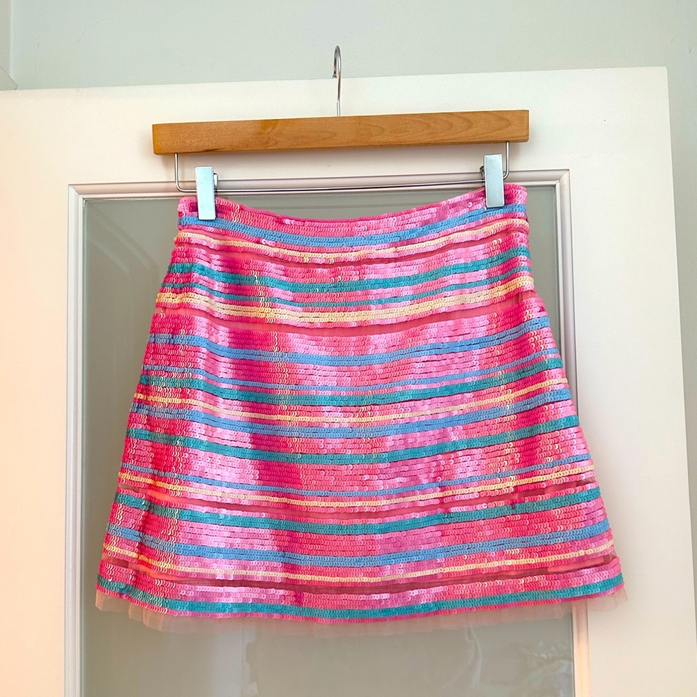 LoveShackFancy Sequin Skirt
